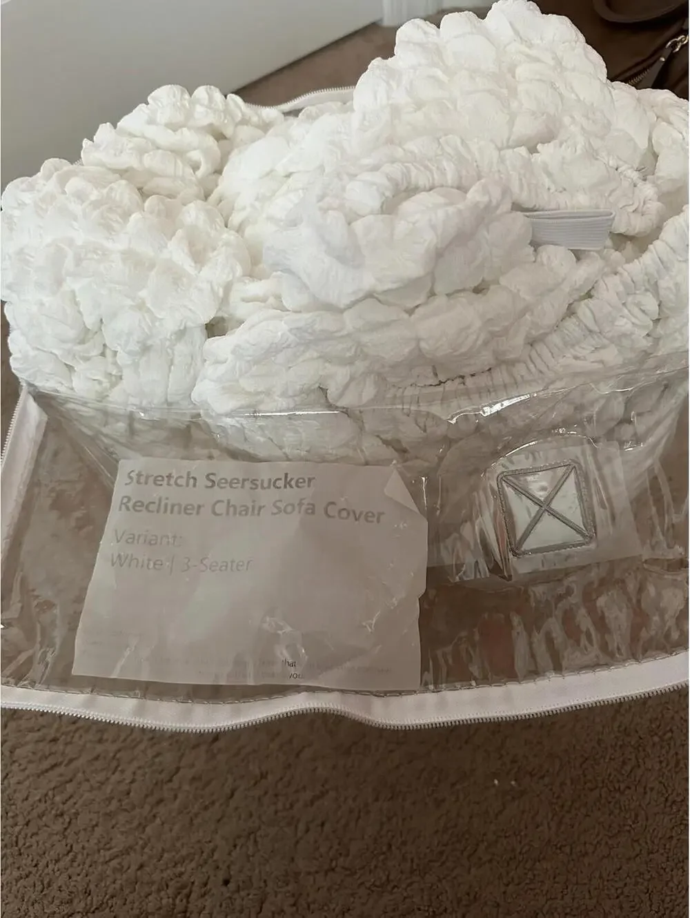 3 Seater - Recliner Couch Covers (White)